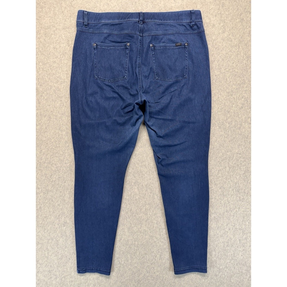 HUE Womens 2X Denim Jeggings Lot of 3 Blue Pull On Stretch Skinny Jeans Pants - Picture 10 of 16